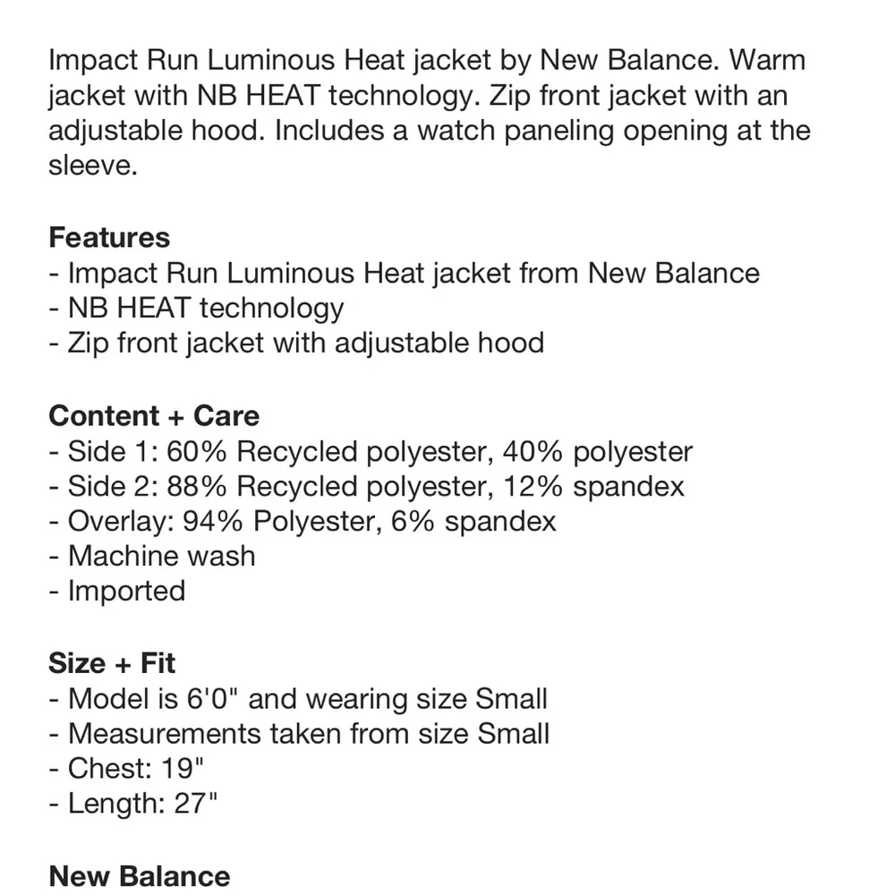 New Balance Men's Impact Run Luminous Heat Jacket